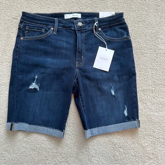 KanCan Women’s Mid Rise Bermuda Length Shirts 13/30 - Picture 1 of 5